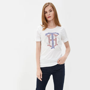Tommy Hilfiger dámské bílé tričko Kristal - XS (YAF)